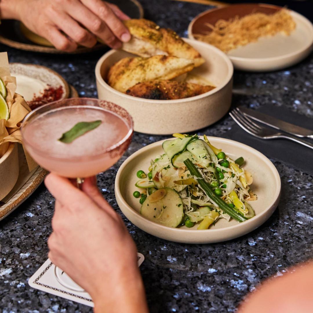 Ovolo The Valley Brisbane Bagian luar foto A cucumber and green bean salad