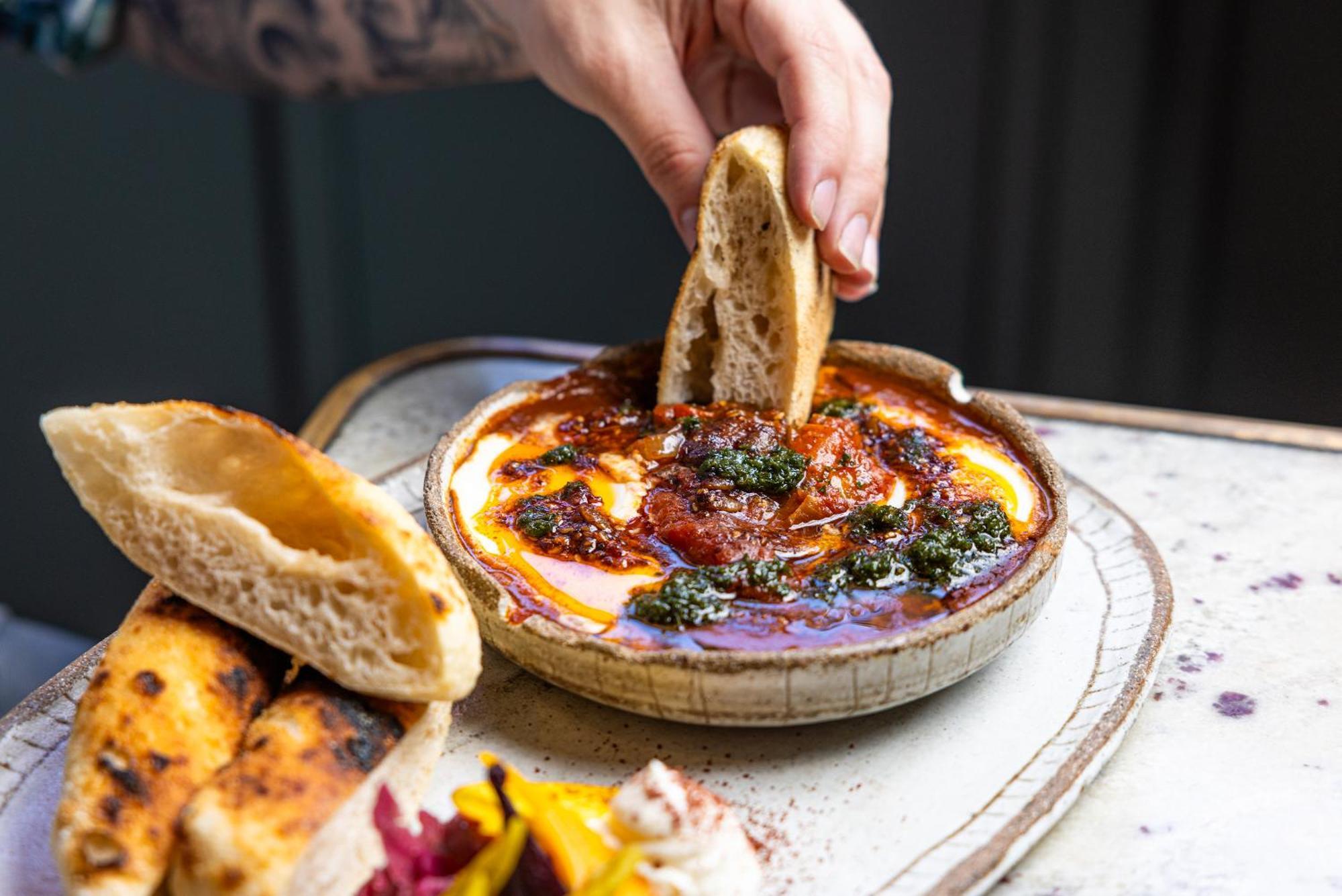 Ovolo The Valley Brisbane Bagian luar foto Baked feta with honey and walnuts